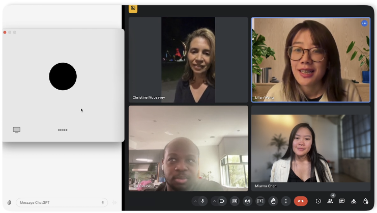 OpenAI GPT-4o assisting in a conference call. (Photo credit: OpenAI)