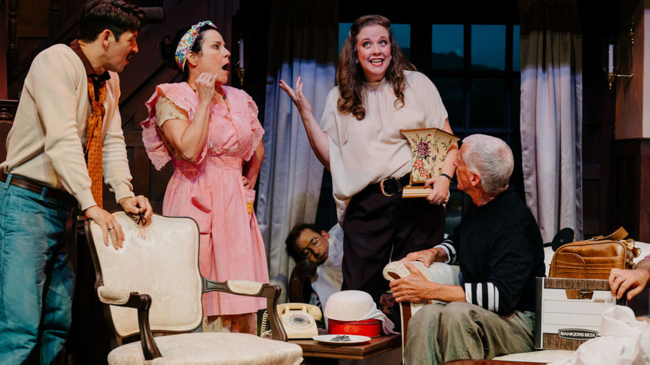 Ryan Sellers, Susan Marie Rhea, Valerie Adams Rigsbee, and Timothy H. Lynch (Photo Credit: Cameron Whitman for The Keegan Theatre)